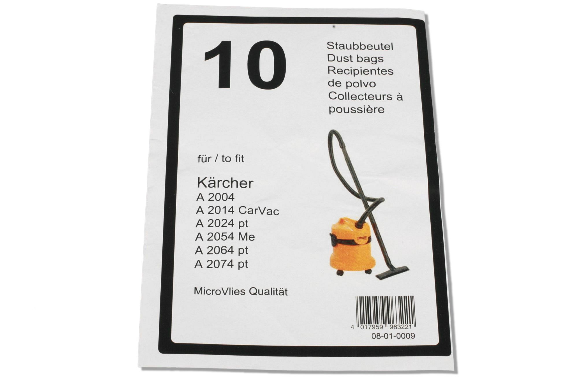 10 hochwertige Staubsaugerbeutel passend für Kärcher - Ersatz für Swirl K 225