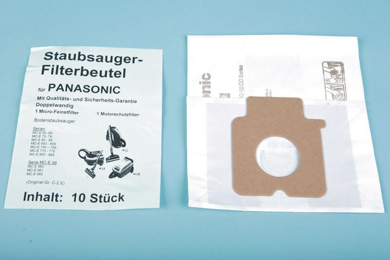 10 Staubsaugerbeutel Panasonic MC-E u.a. - PC 87, Typ C-2