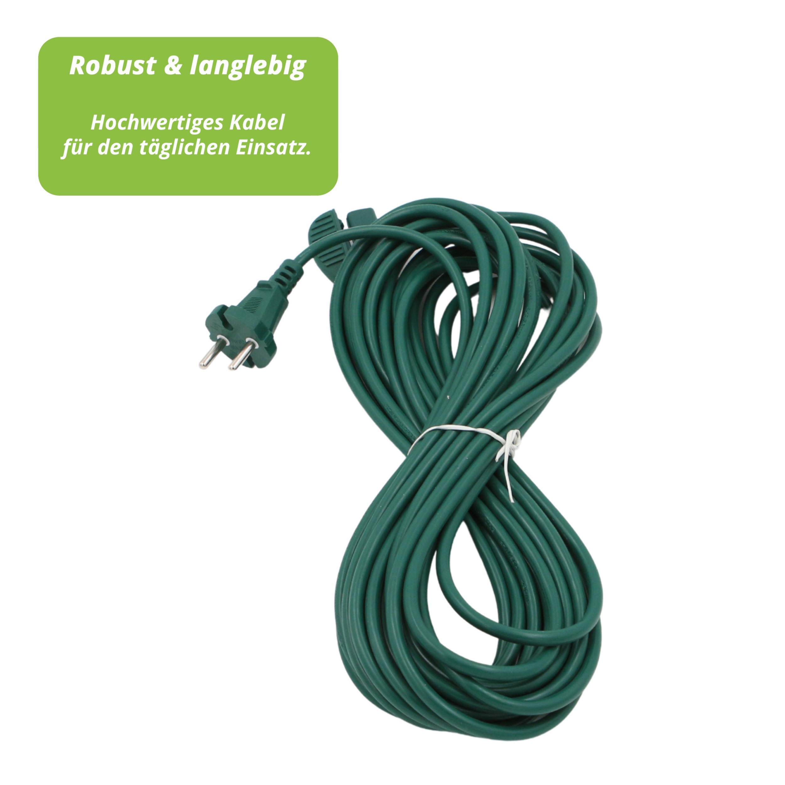 Extra Langes Kabel Stromkabel für Vorwerk Kobold VK 135, 136 - Länge 10m