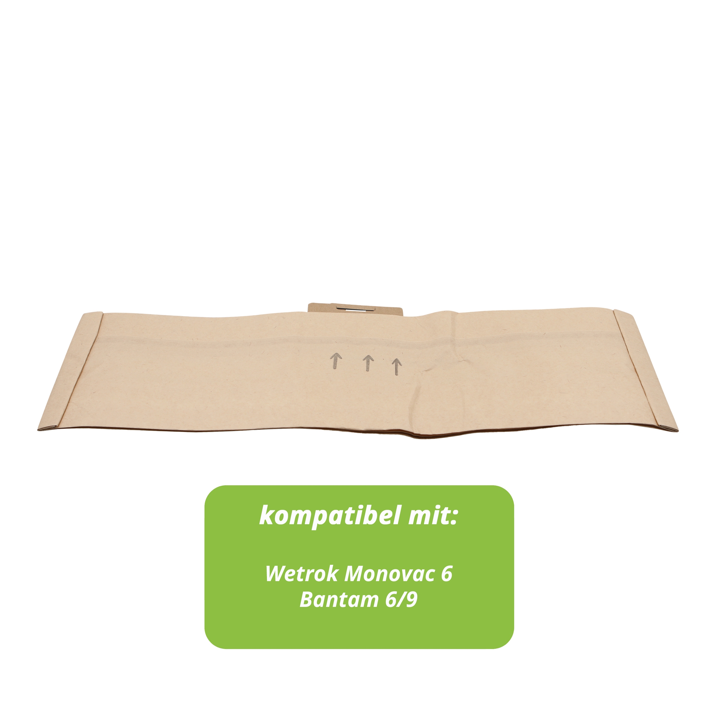 10 Premium Staubsaugerbeutel passend für Wetrok Monovac 6, Bantam 6/9