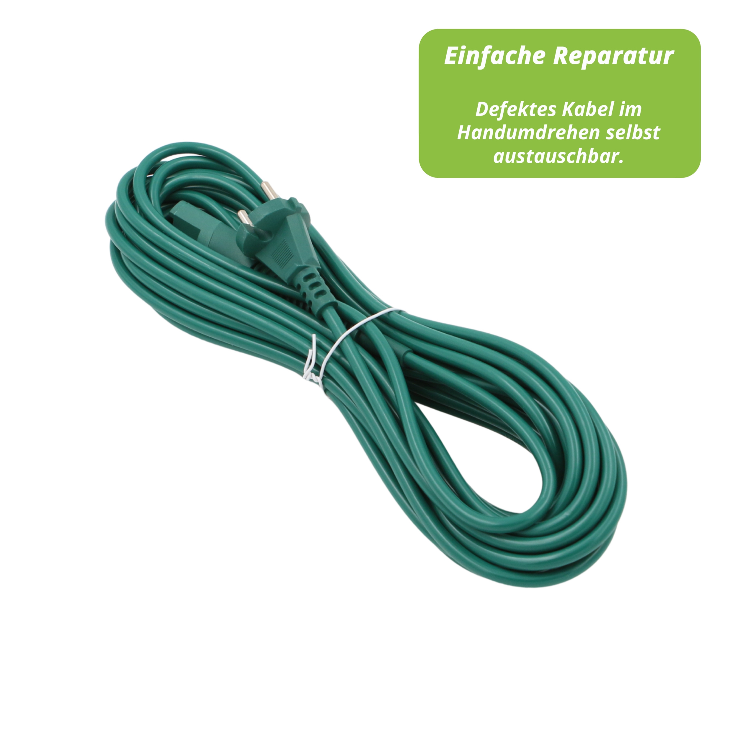 Extra Langes Kabel Stromkabel für Vorwerk Kobold VK 130, 131 - Länge 10m