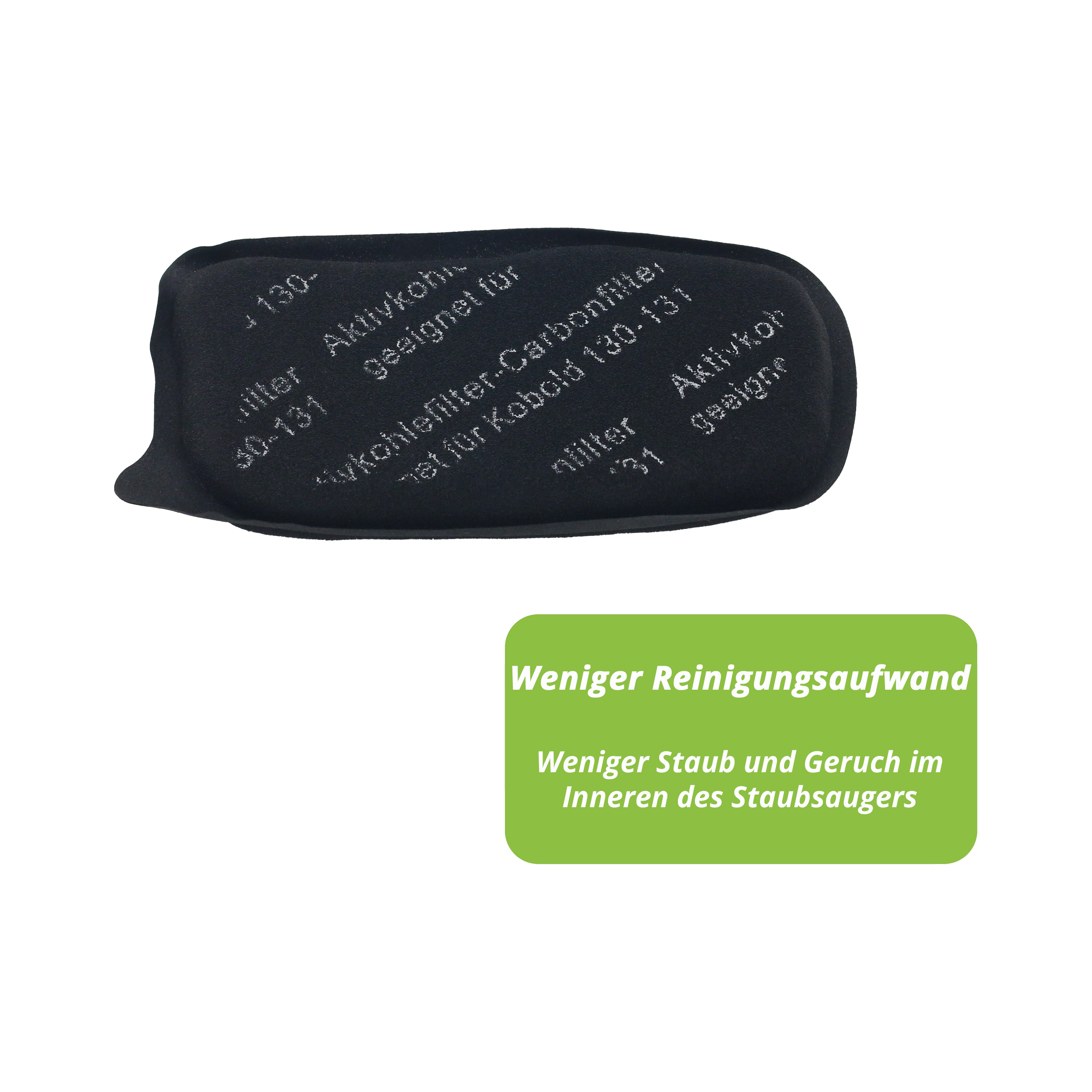 Filter, Aktivkohlefilter, Geruchsfilter für Vorwerk Kobold 130, 131