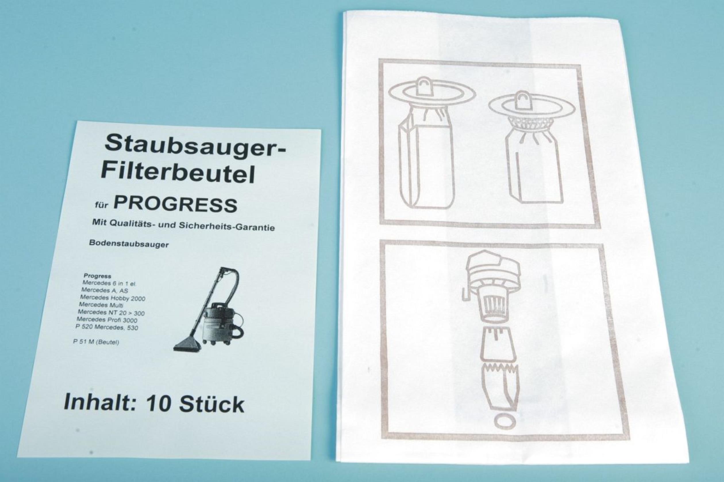 10 Motorschutzbeutel - für Industrie Staubsauger - Ersatz für Swirl UNI100, P51M