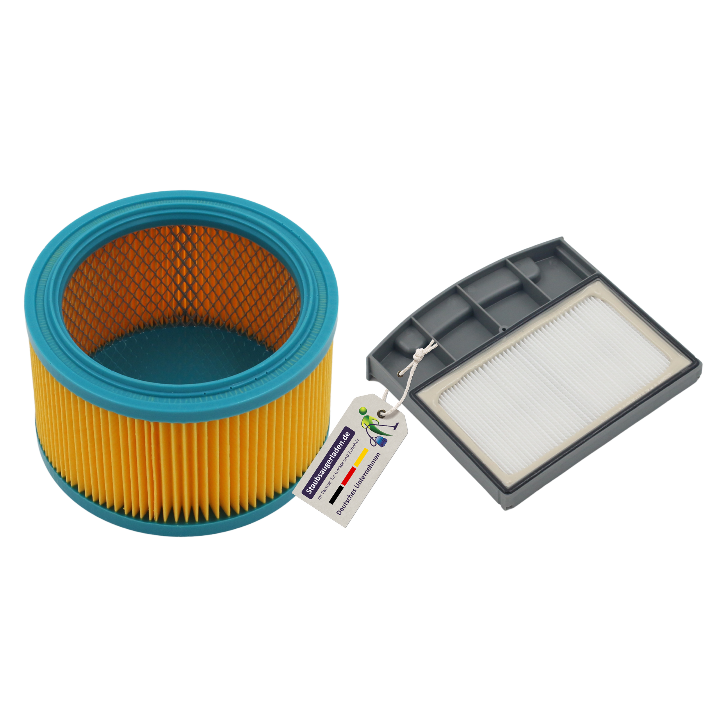 Hochwertiges Filterset Filterpatrone + HEPA Filter passend für Wetrok Monovac & Durovac 6/11, Lamellenfilter