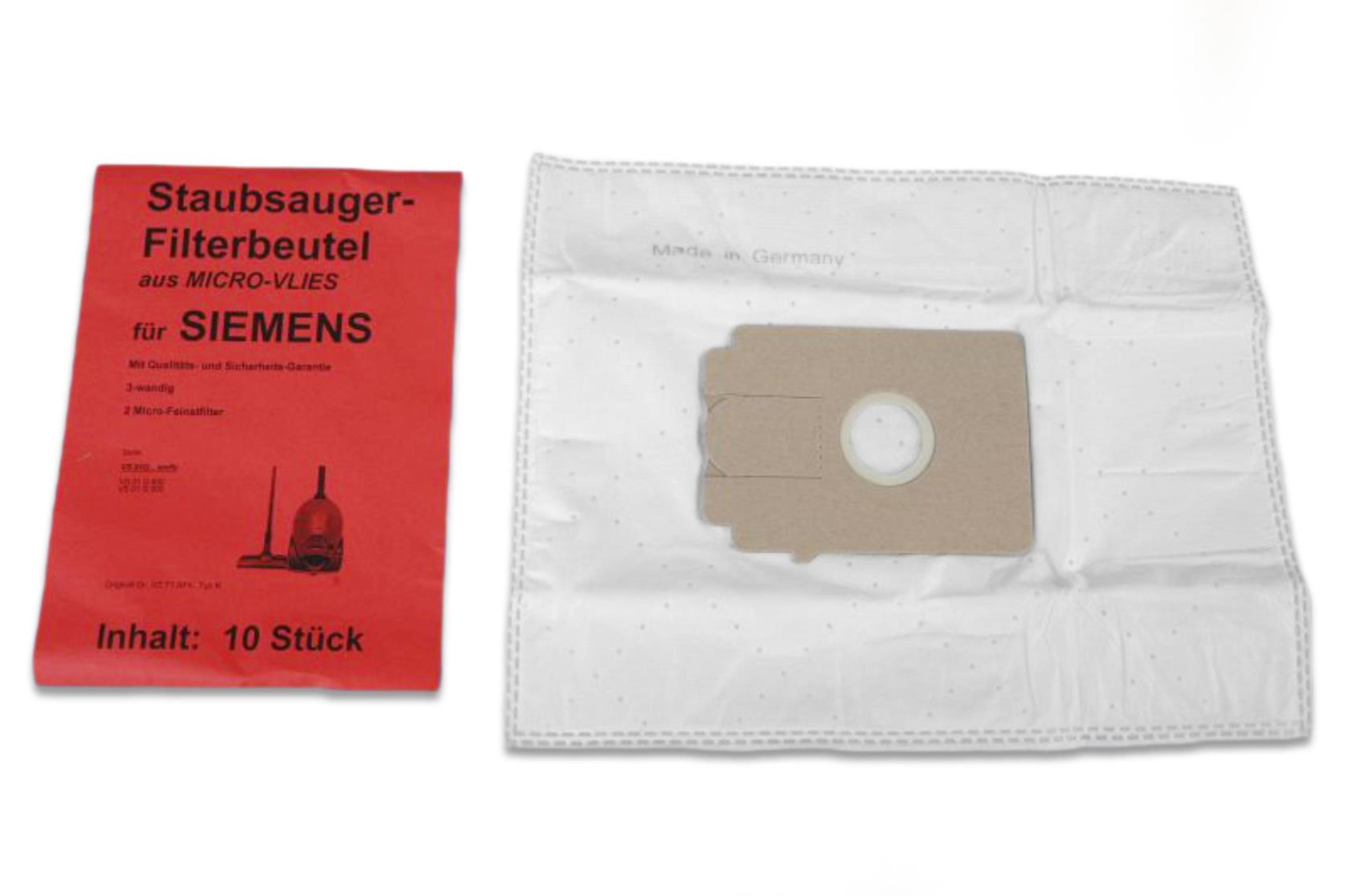 10 Staubsaugerbeutel passend für Siemens VS01G, Typ K - Ersatz für Swirl S70