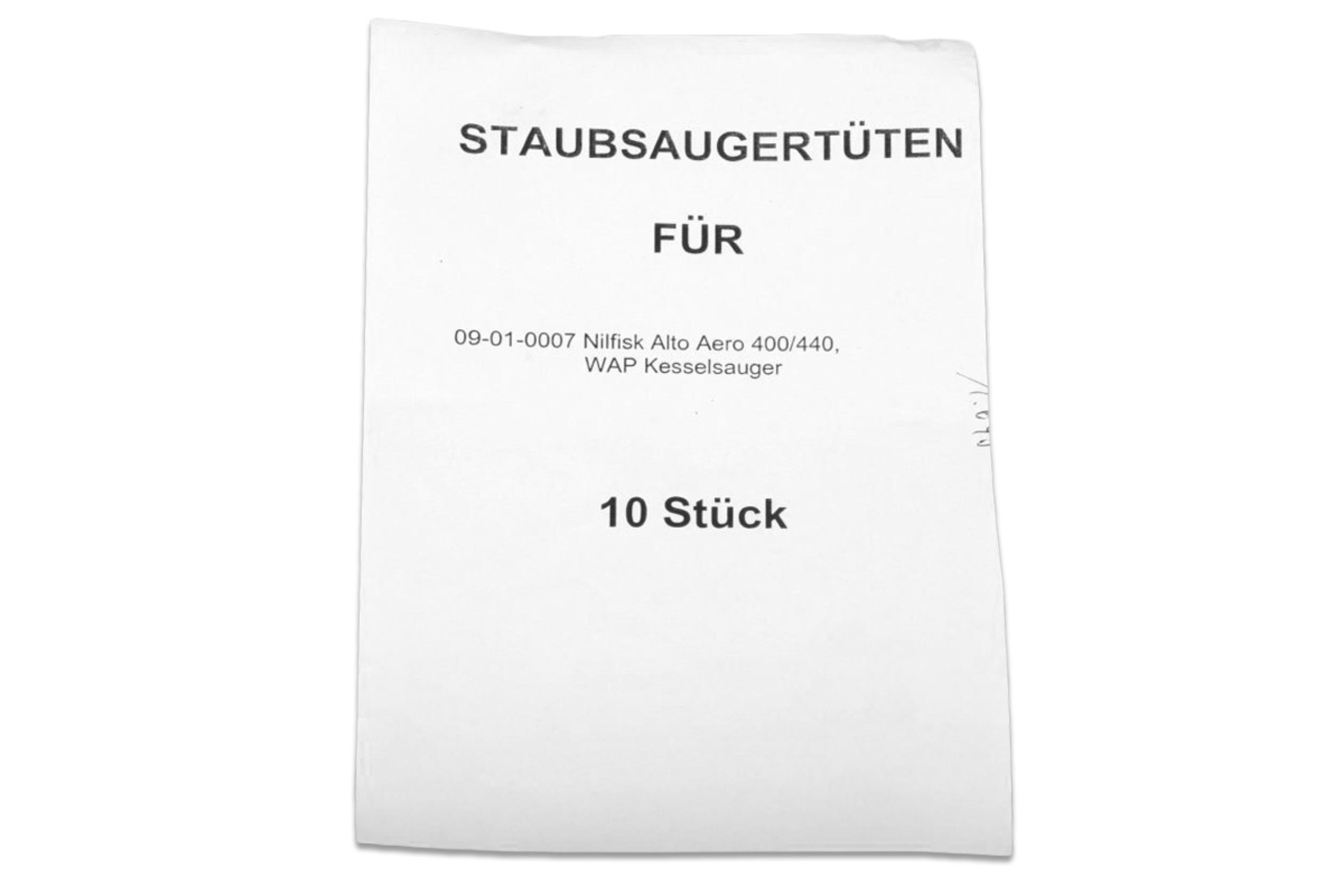10 Staubsaugerbeutel passend für Nilfisk WAP Alto Aero 400, 440 Made in Germany