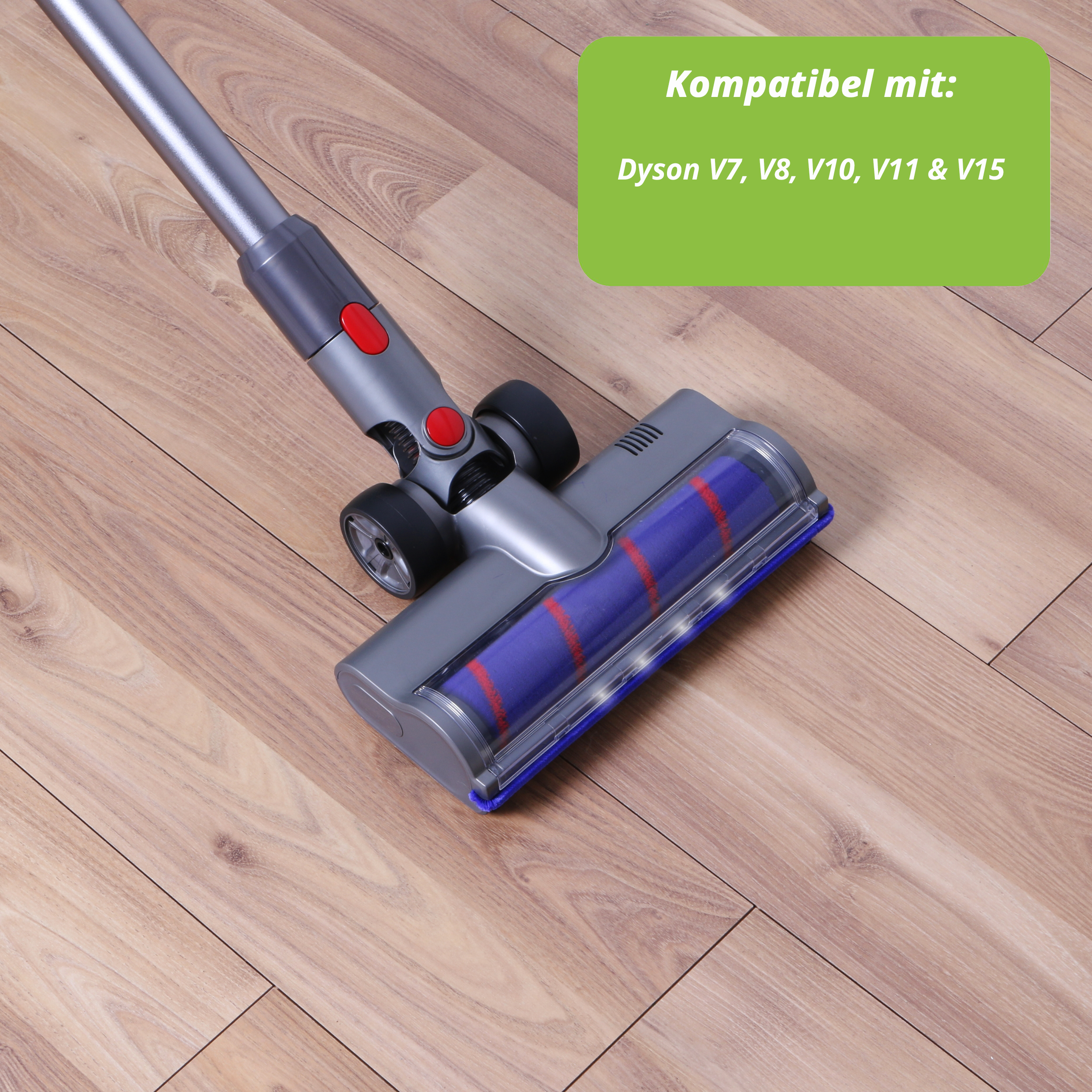 Staubsaugerladen.de Bodendüse passend für Dyson V7 V8 V10 V11 V15 mit LED Licht