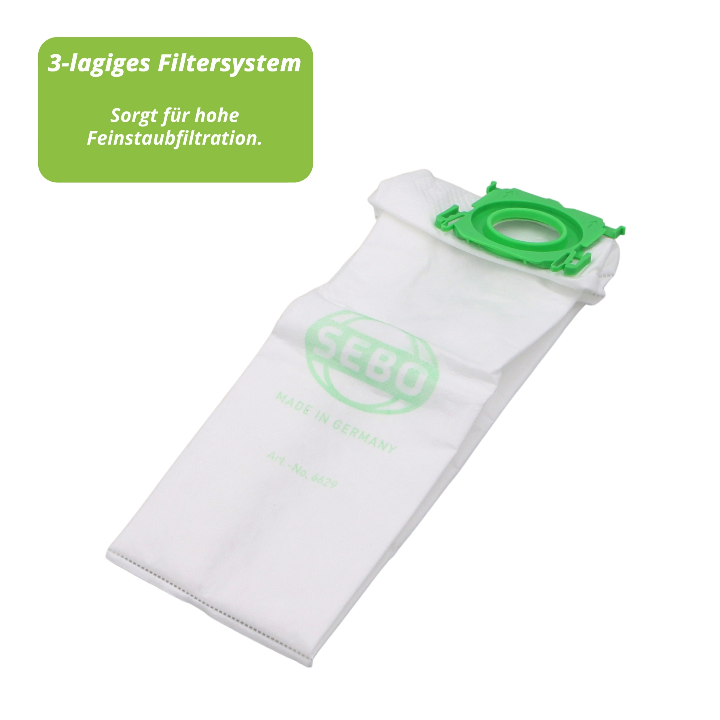 8 original Sebo K Staubsaugerbeutel - Sebo Filterbox 6629ER