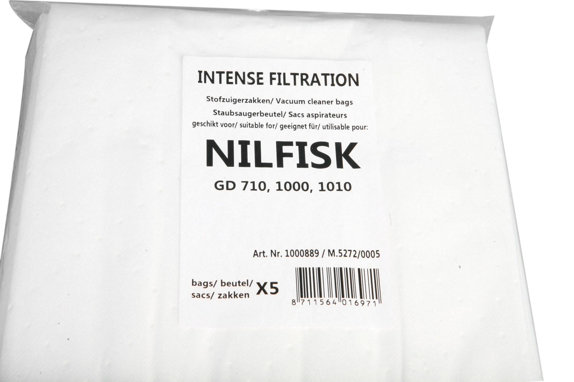 5 Staubsaugerbeutel VLIES Nilfisk GD1000, GD1005, VP300