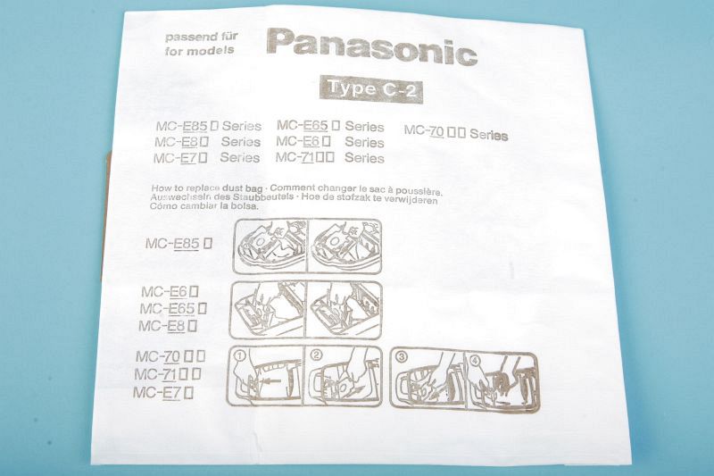 10 Staubsaugerbeutel Panasonic MC-E u.a. - PC 87, Typ C-2