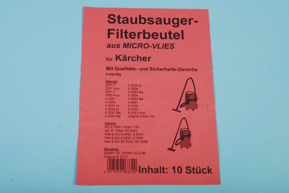 10 Staubsaugerbeutel Ersatz für Swirl UNI 20, K 222