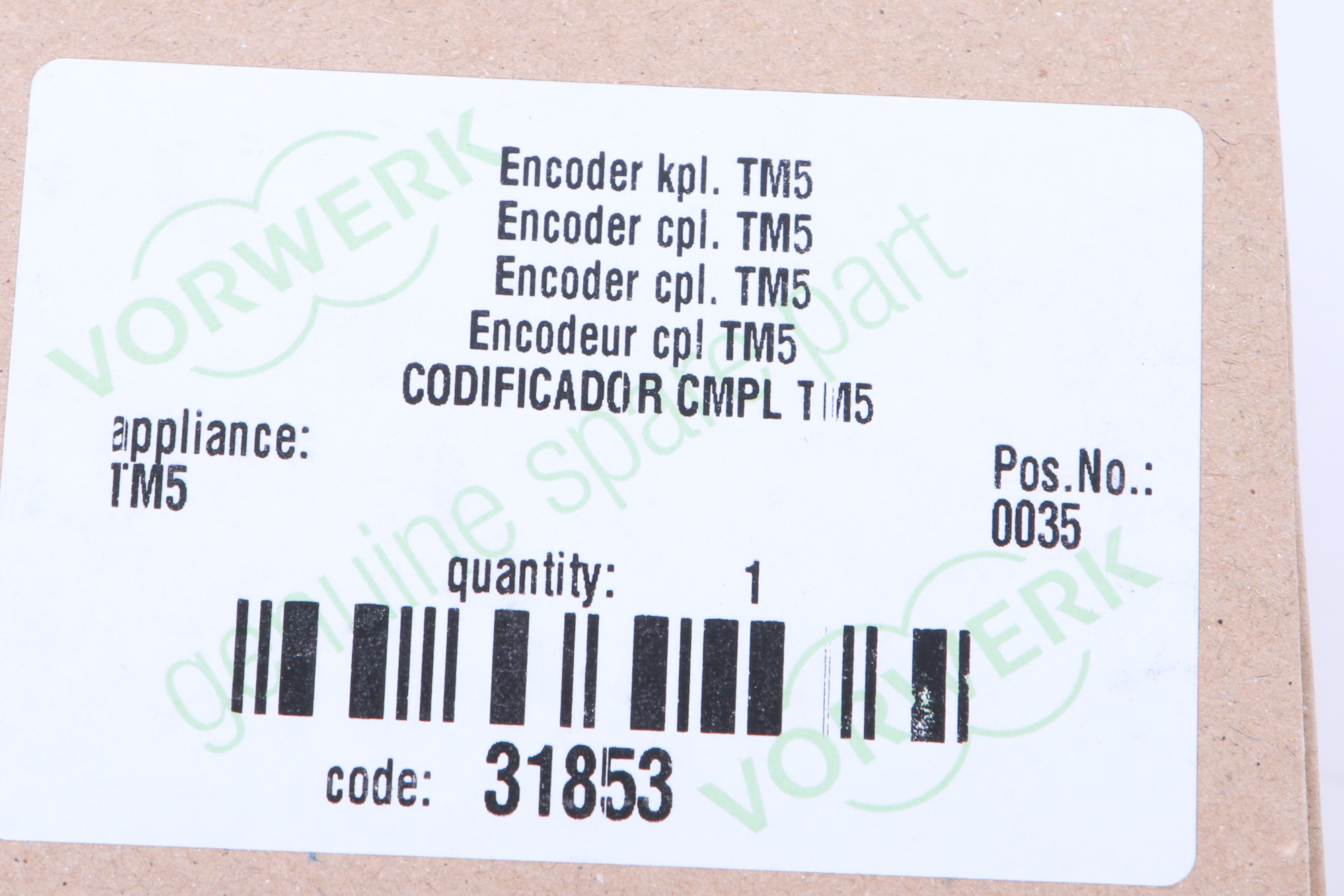 Original Encoder, Drehzahl Regler für Vorwerk Thermomix TM5 und Bimby TM5