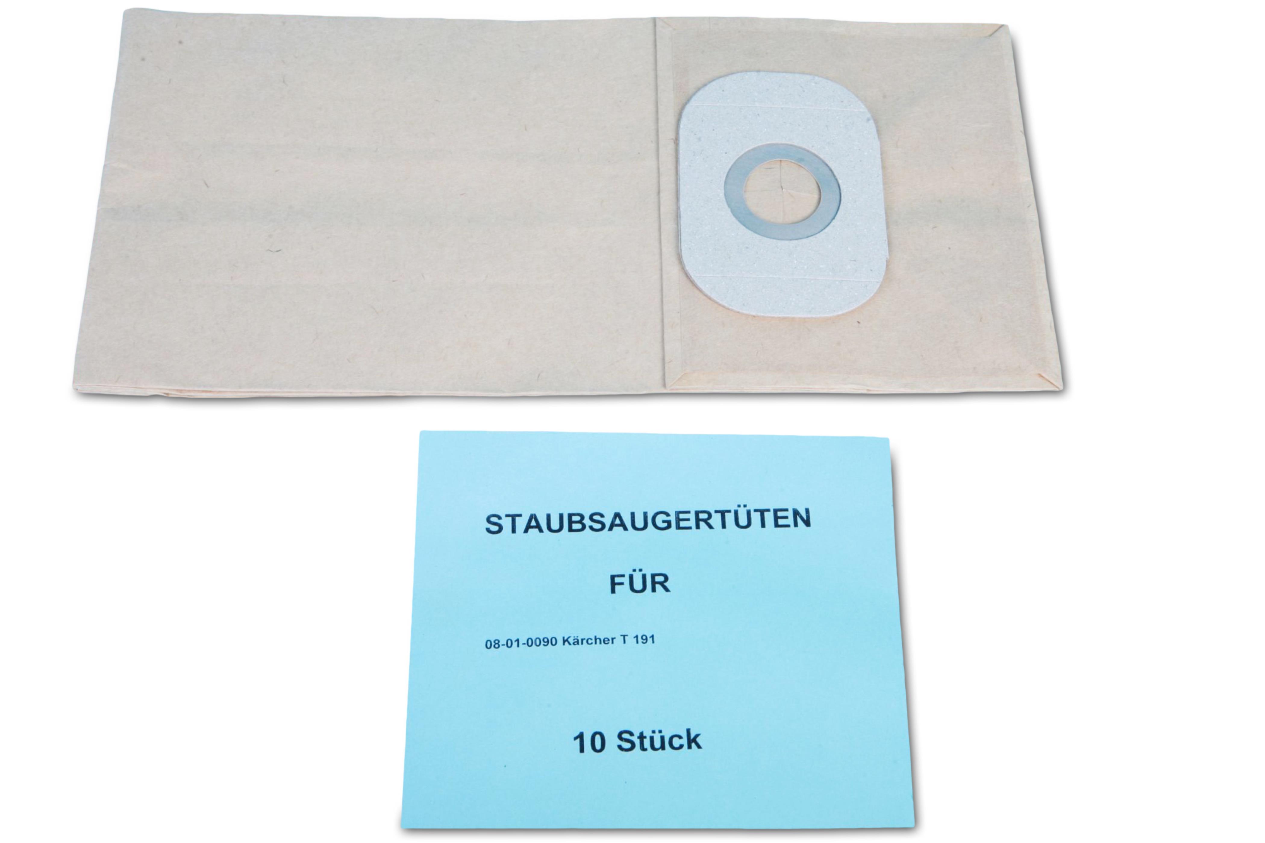 10 hochwertige Staubsaugerbeutel passend für Kärcher T 191 - Made in Germany