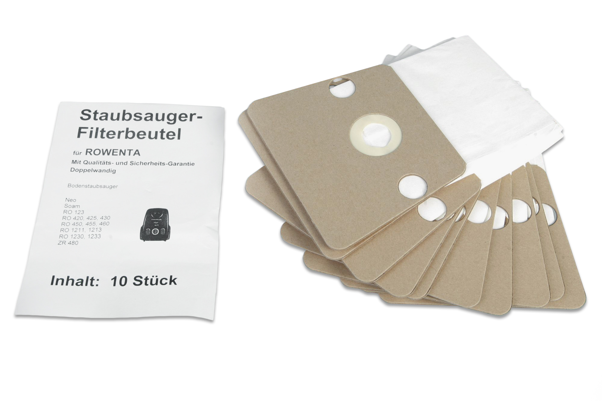 10 Staubsaugerbeutel Rowenta - Ersatz für Swirl R33 R 33 - ZR480