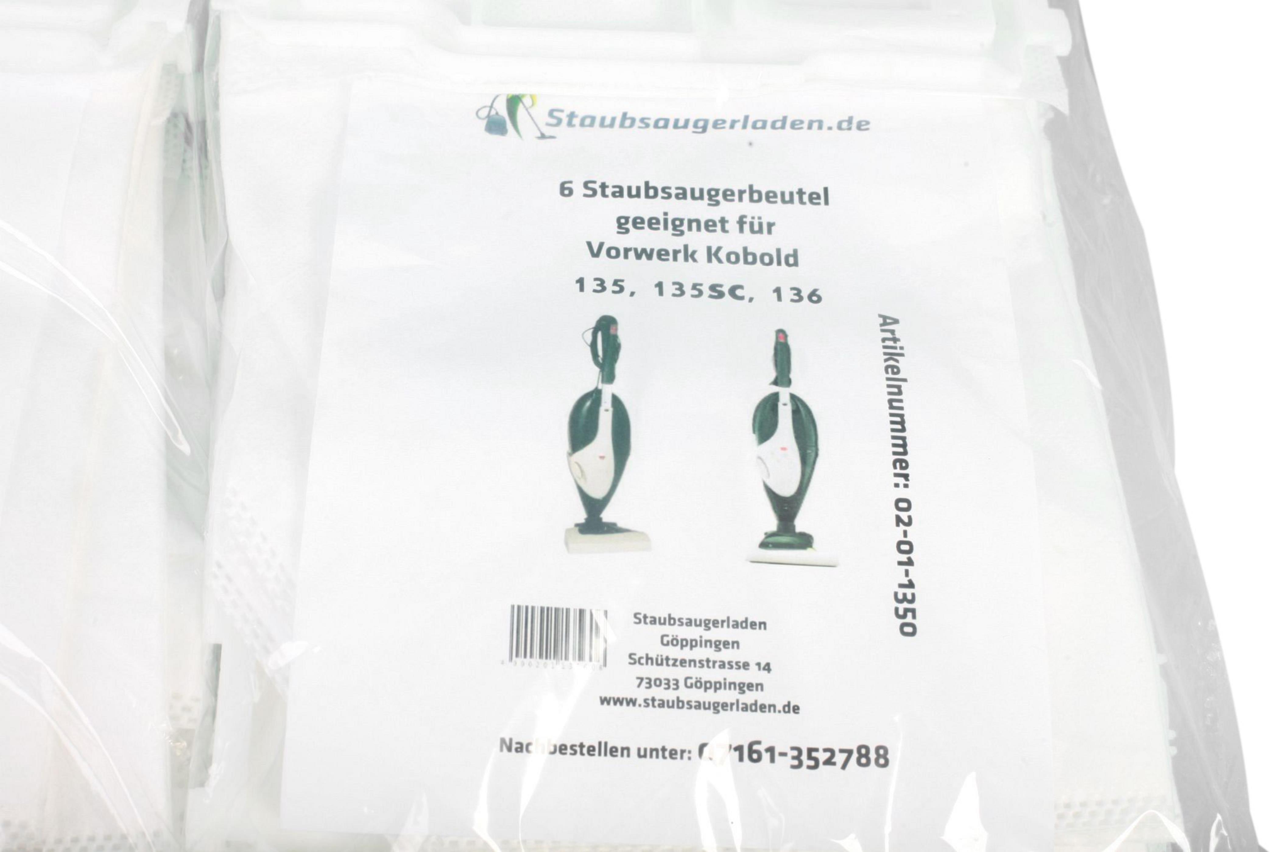 Sparset für Kobold 135, 136: Aktivfiltersystem, Staubsaugerbeutel, Motorfilter