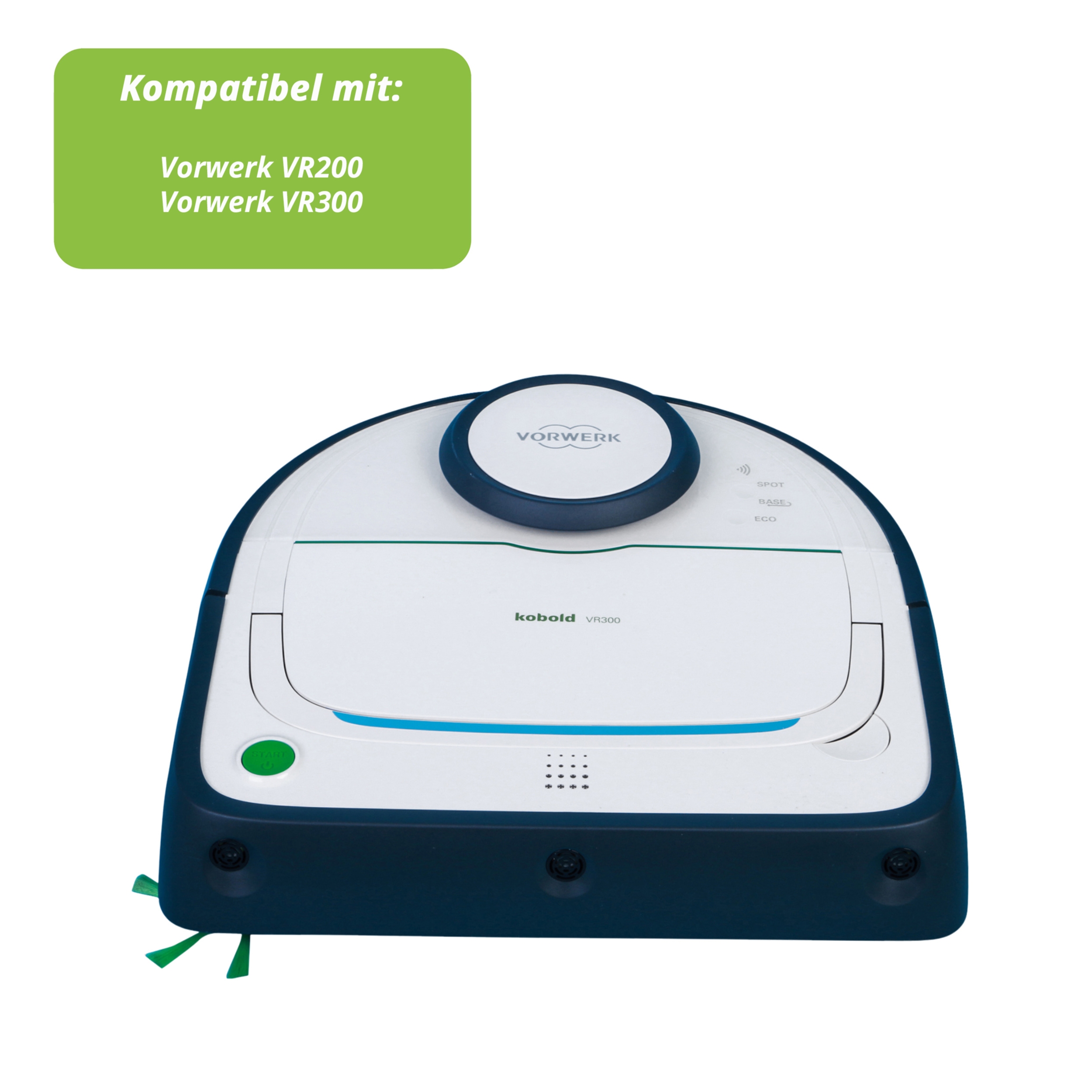 Bürste ( Walze, Rundbürste), 2 Filter + 2 Eckbürsten für Vorwerk VR 200, VR 300