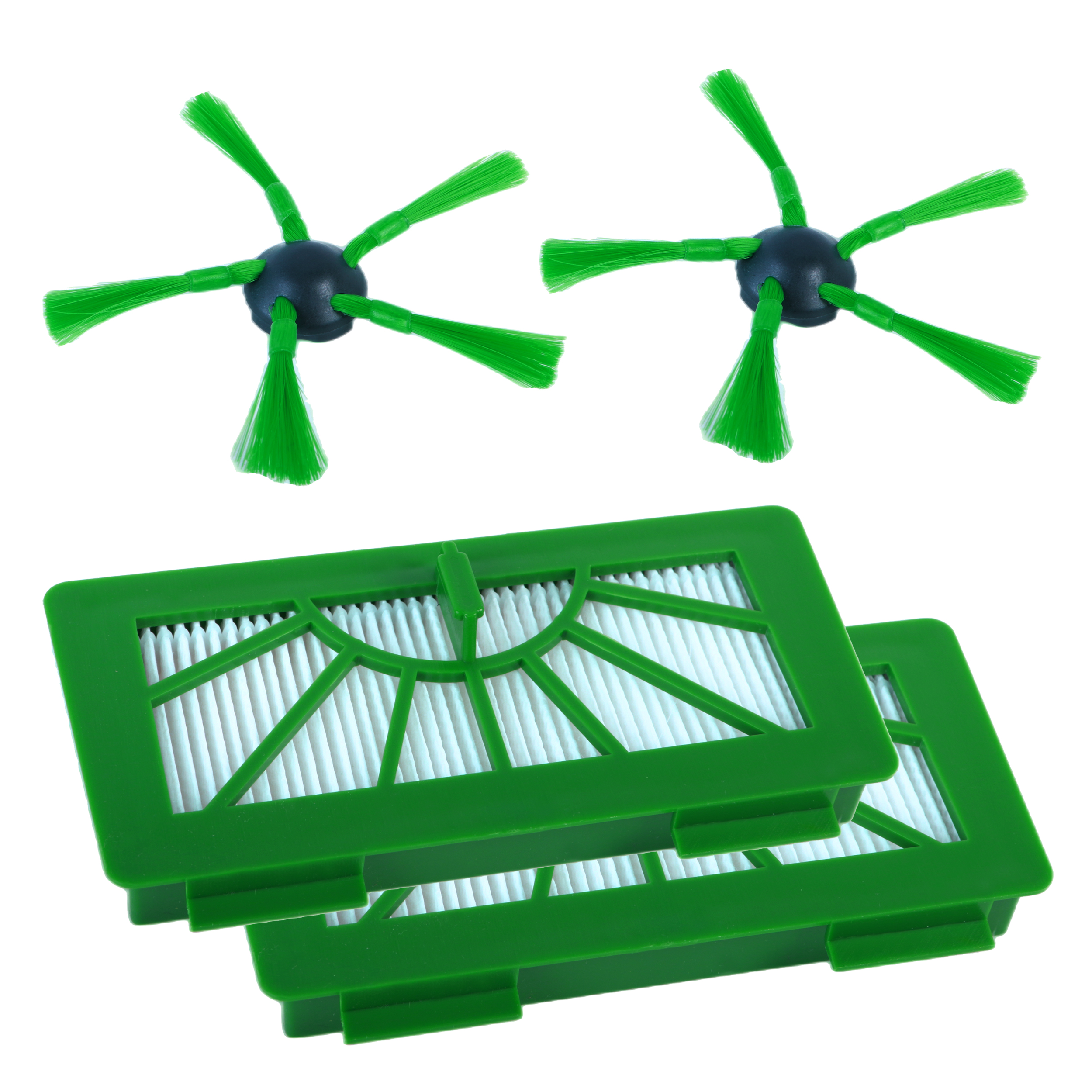 Sparset - 2 x Hepa Filter + 2 x Eckbürste für Vorwerk VR 200, VR 300