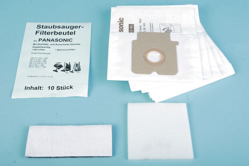 10 Staubsaugerbeutel Panasonic MC-E u.a. - PC 89, Typ C-2E
