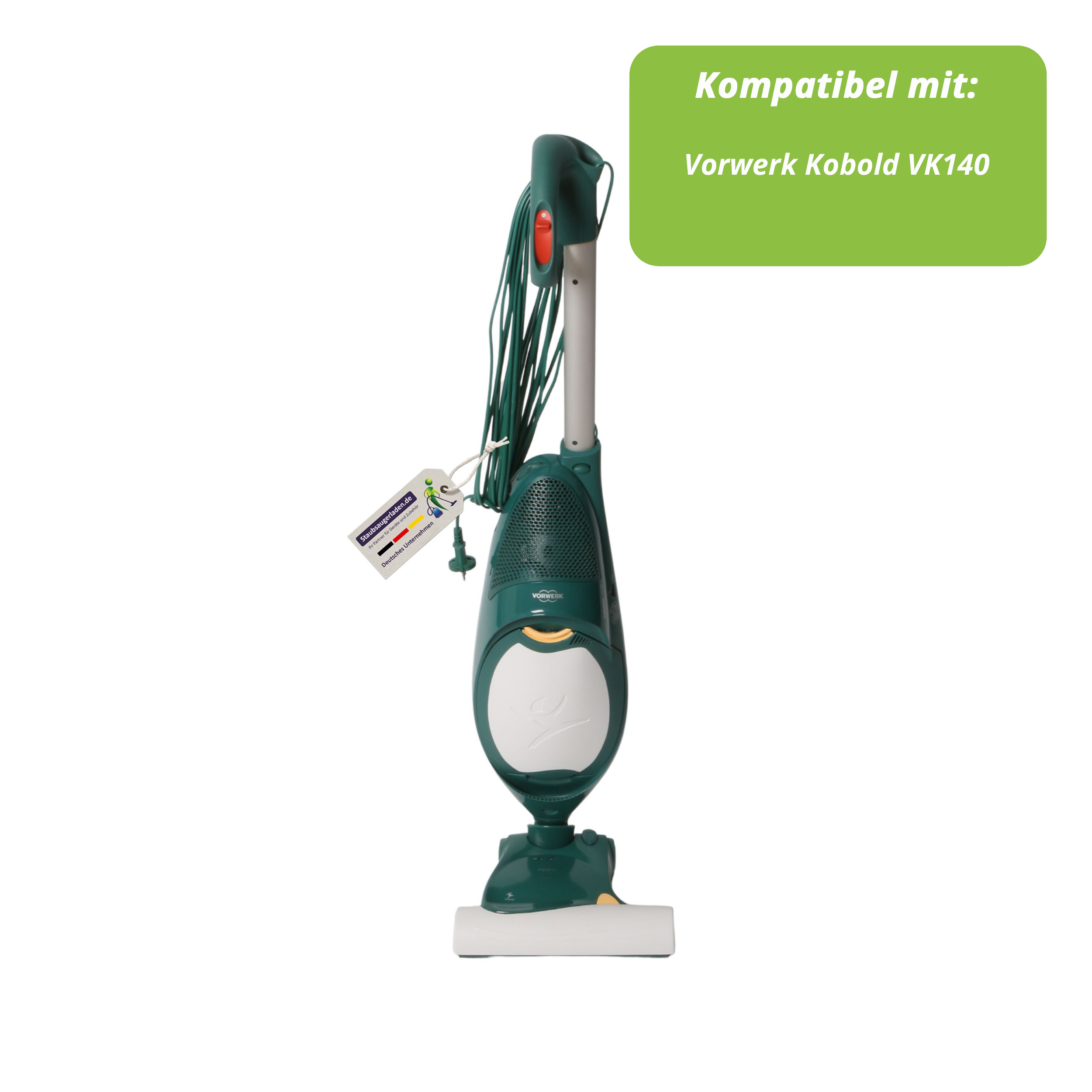 Kabel Stromkabel für Vorwerk Kobold VK 140 Staubsauger - Länge 10 Meter