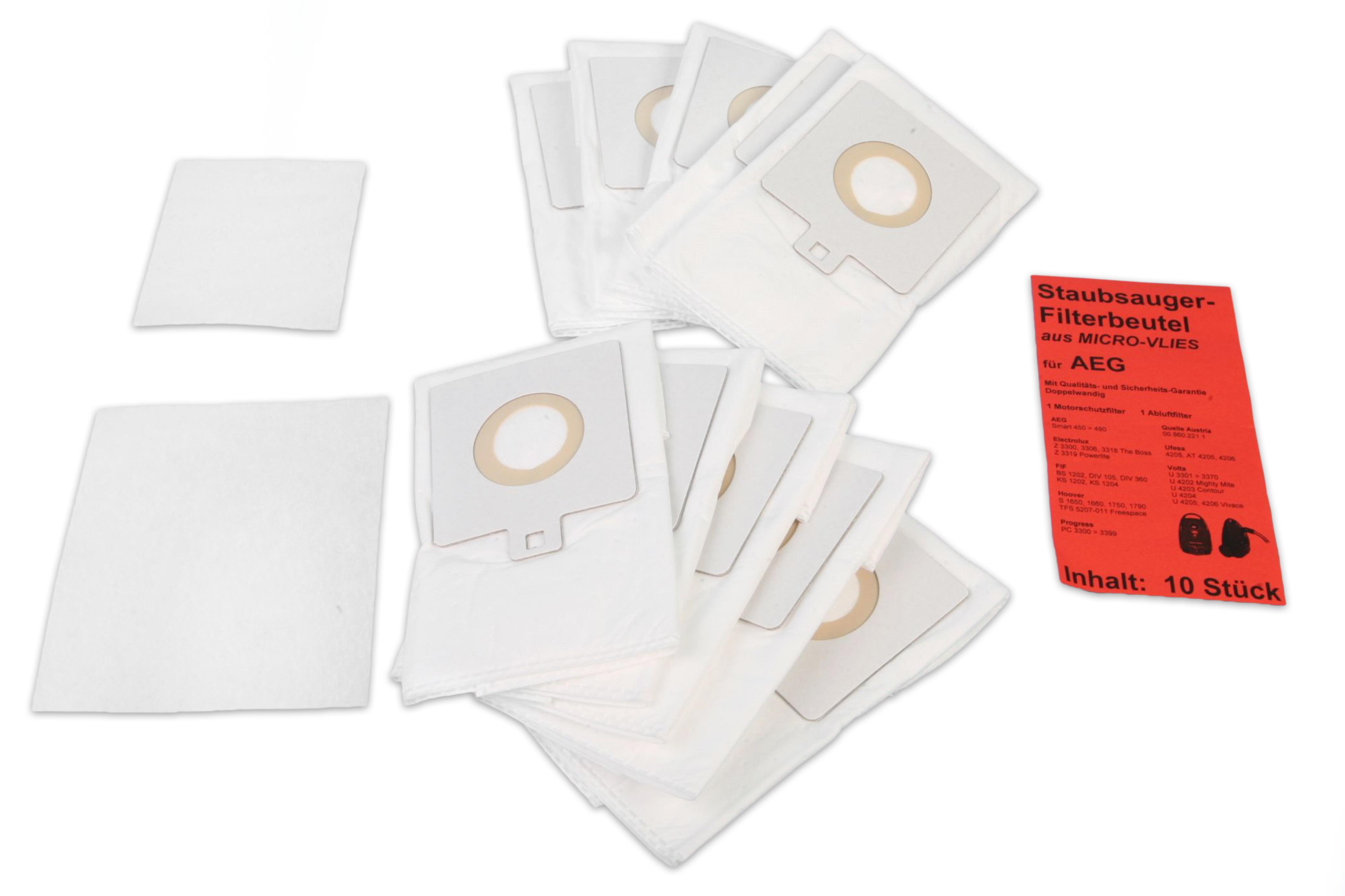 10 Staubsaugerbeutel passend für AEG, FIF u.a. Ersatz für Swirl Y 204 MicroVlies