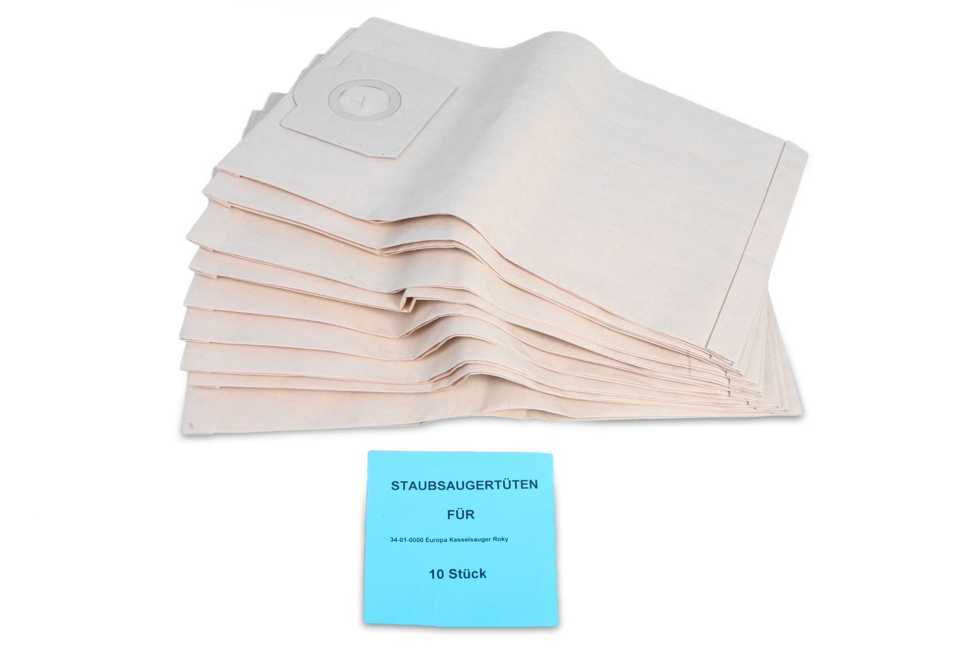 10 Staubsaugerbeutel passend für Europa Rocky 1, Cleanfix Silence 180, Base 103