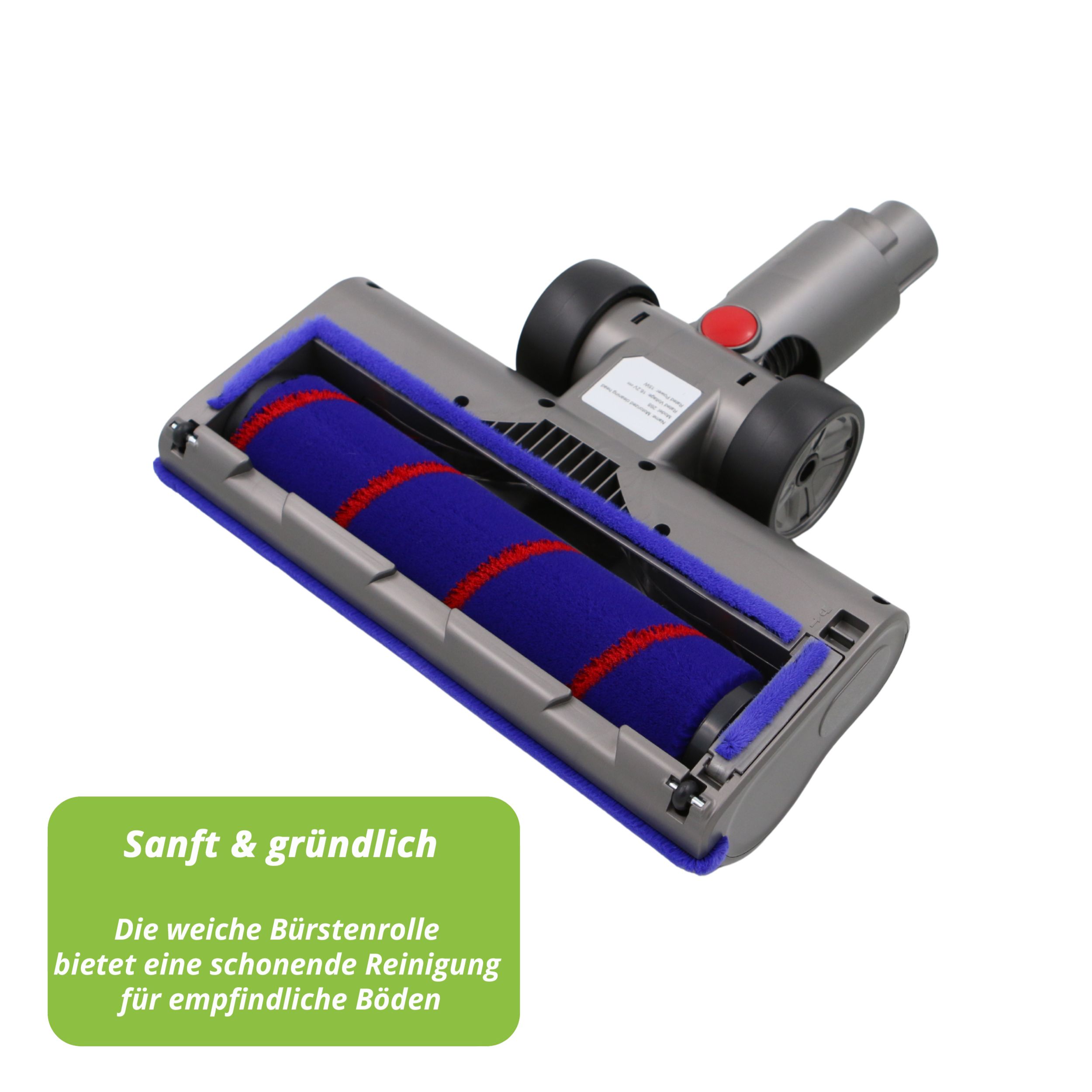Hochwertige Elektrobürste mit Softwalzen, LED und Möbelschutzband passend für Dyson V7 V8 V10 V11 V15