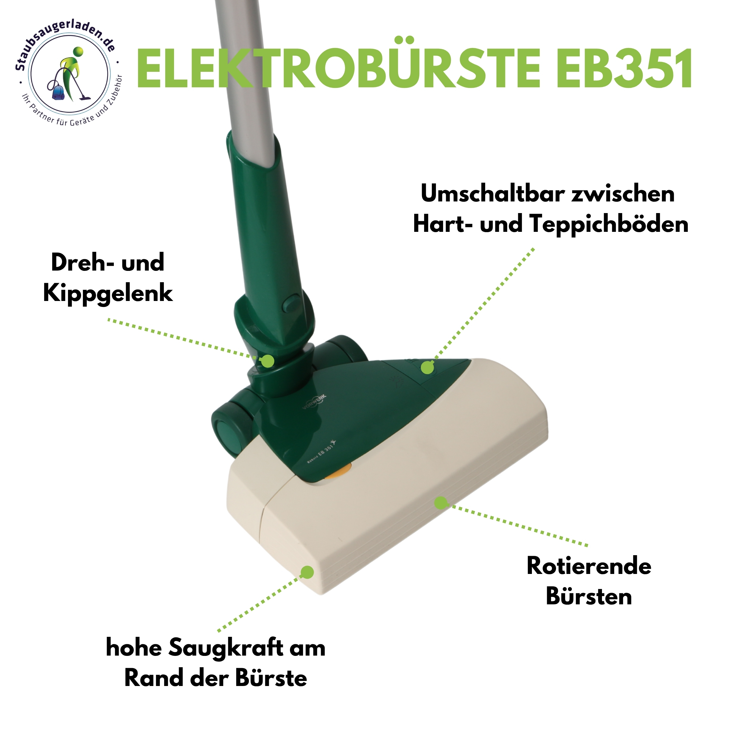 Original Vorwerk Tiger 252 Staubsauger + EB351 Generalüberholt  2 Jahre Garantie