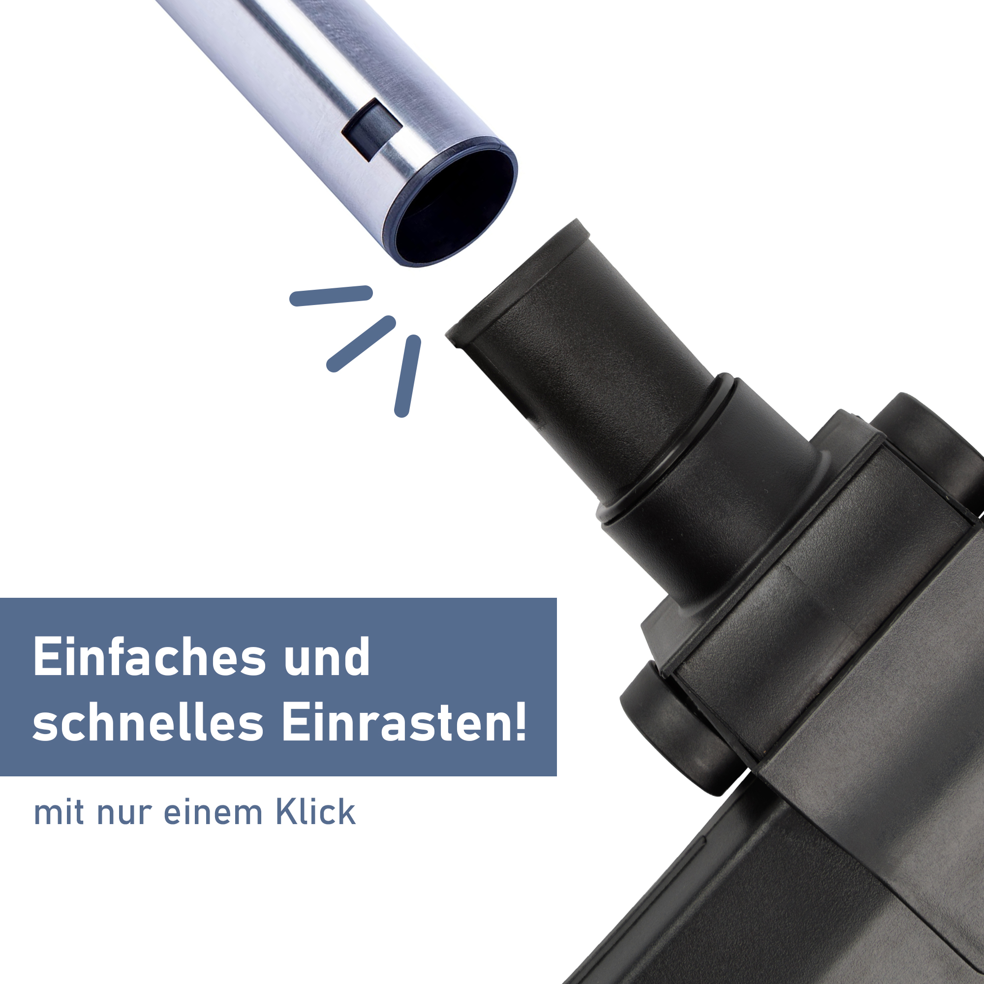 Teleskoprohr passend für alle Miele Staubsauger mit Klick Funktion
