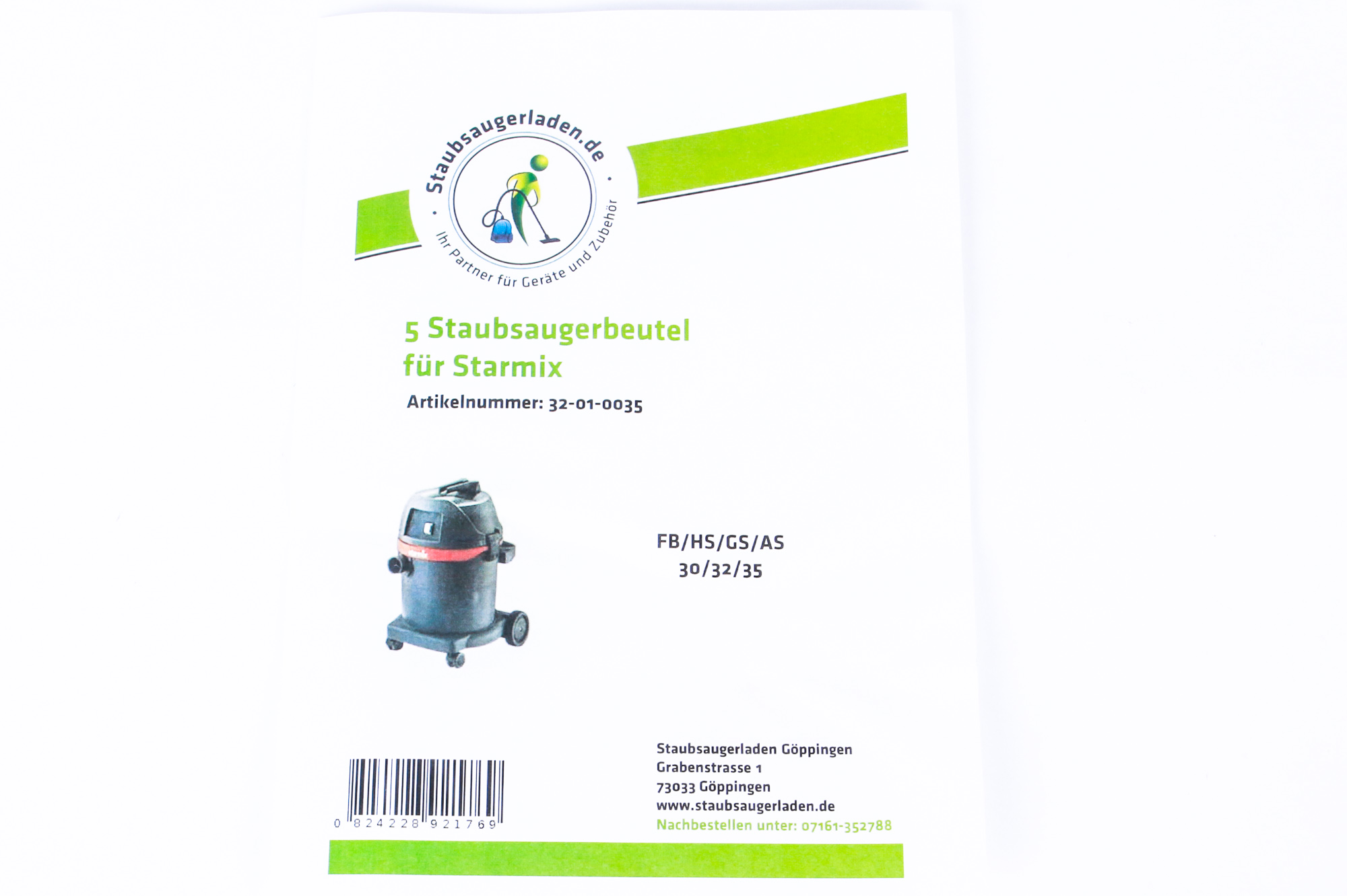 5 Staubsaugerbeutel Ersatz für Starmix FB 32 / 35 Filterbeutel