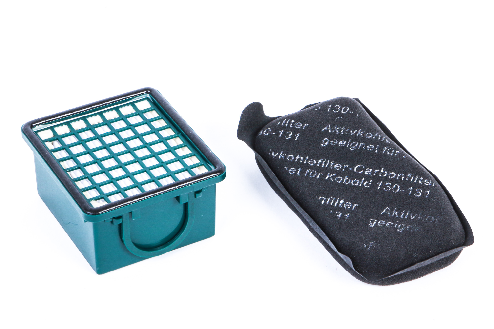 Filterset 1 Aktivfkohlefilter und 1 Hepafilter passend für Vorwerk Kobold 130 131
