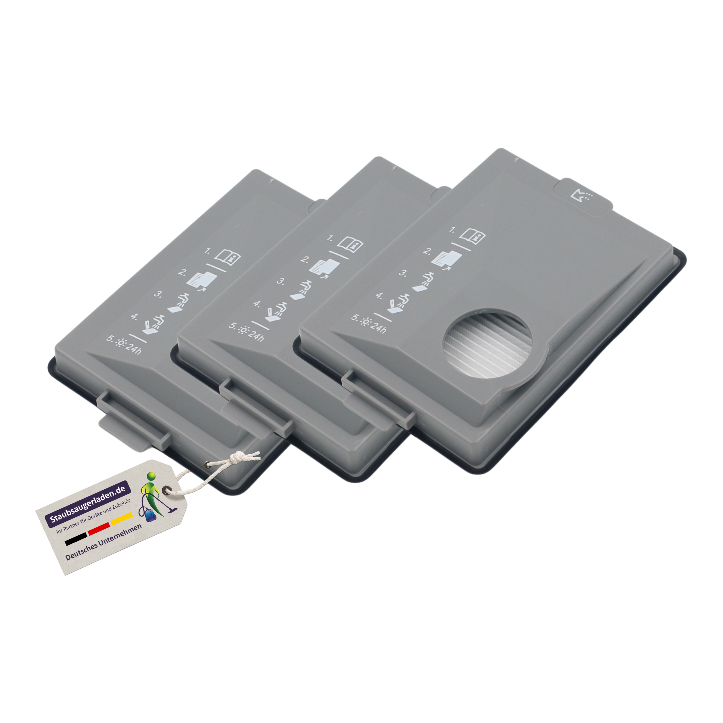 3 Hochwertige Feinstaubfilter passend für Miele Boost CX1 Serien