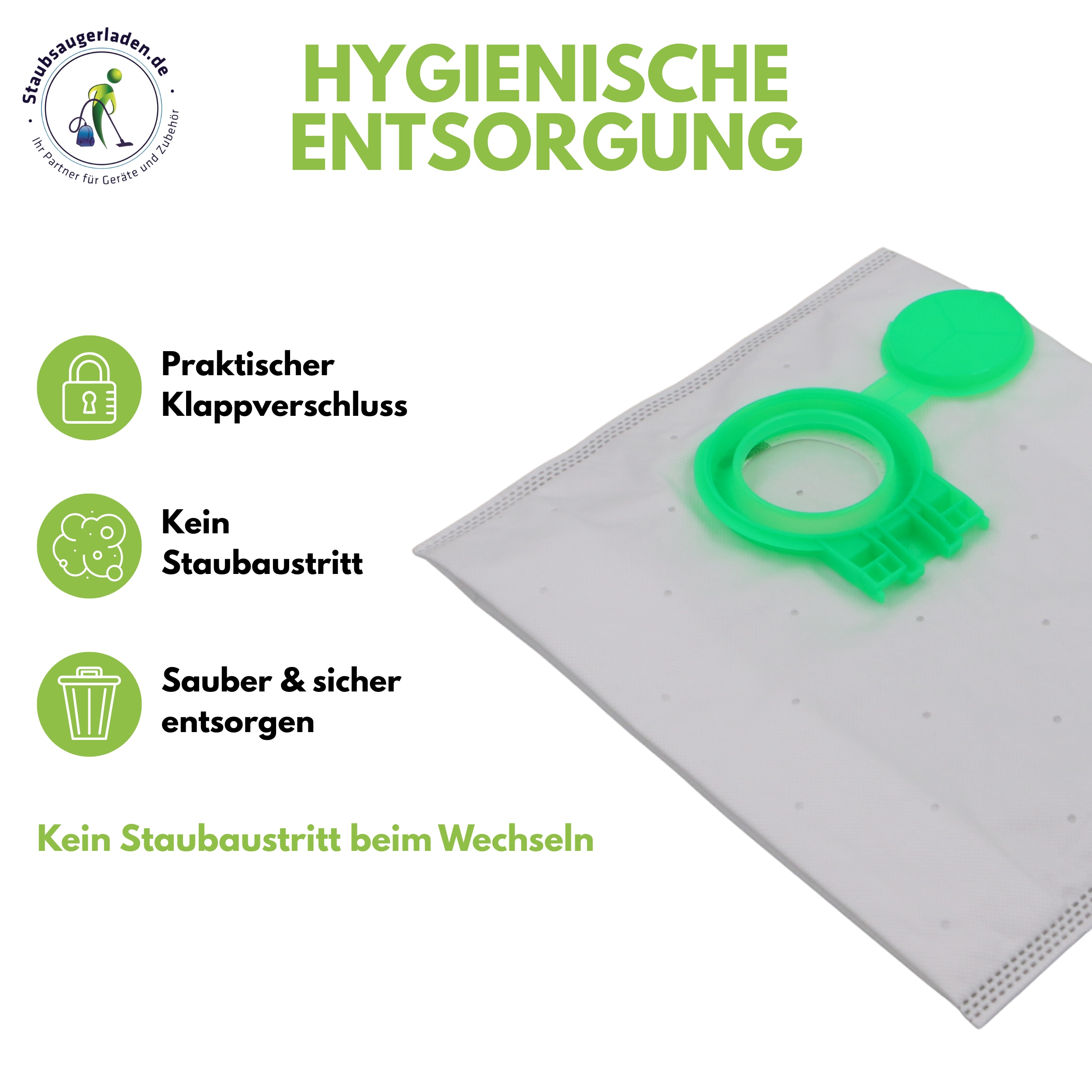 Staubsaugerladen.de 8 Staubsaugerbeutel Filtertüten passend für Sebo D1 D2 D3 D4