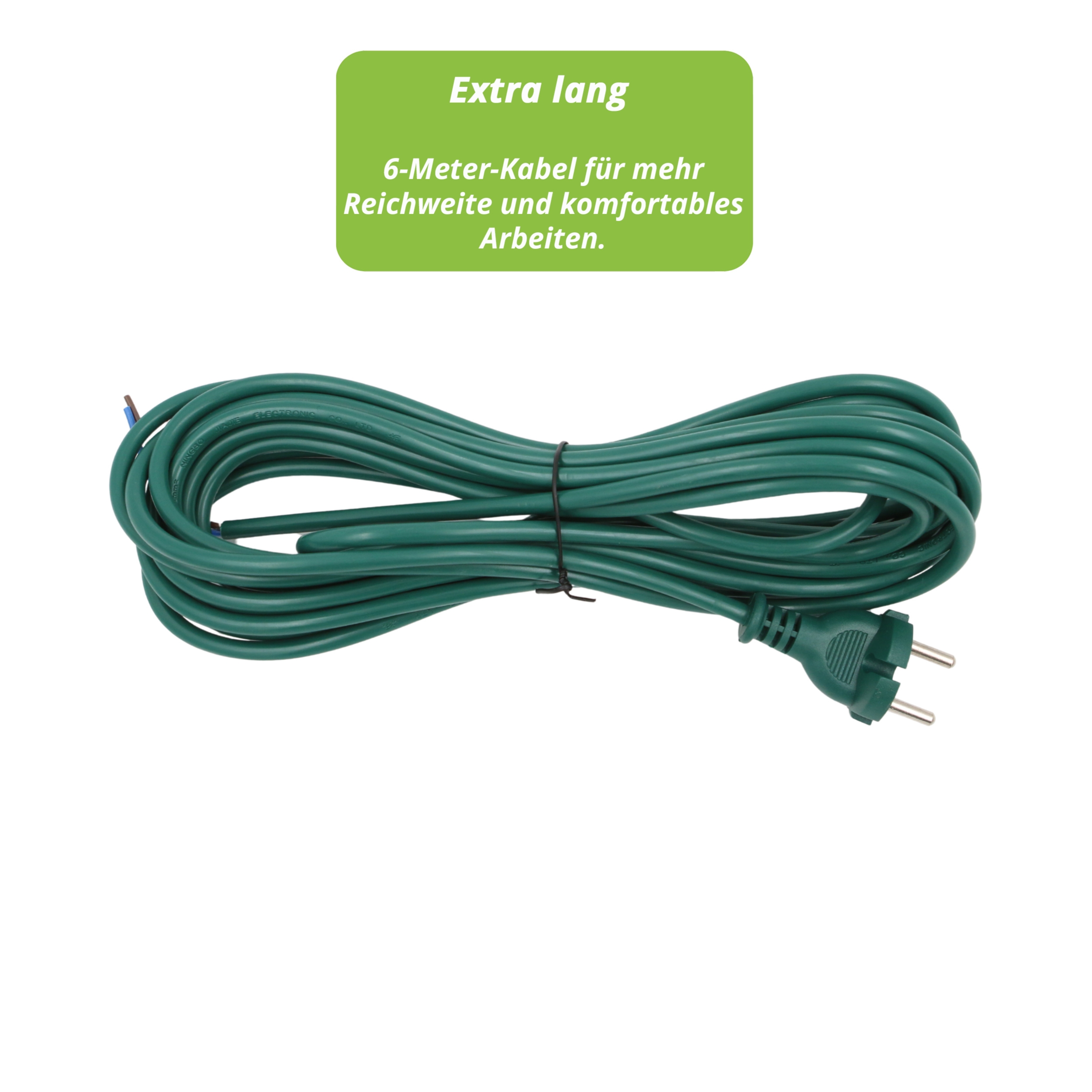 Kabel 6m für Vorwerk Staubsauger Kobold 118-122, Tiger 250, 251, 252, 260, 265