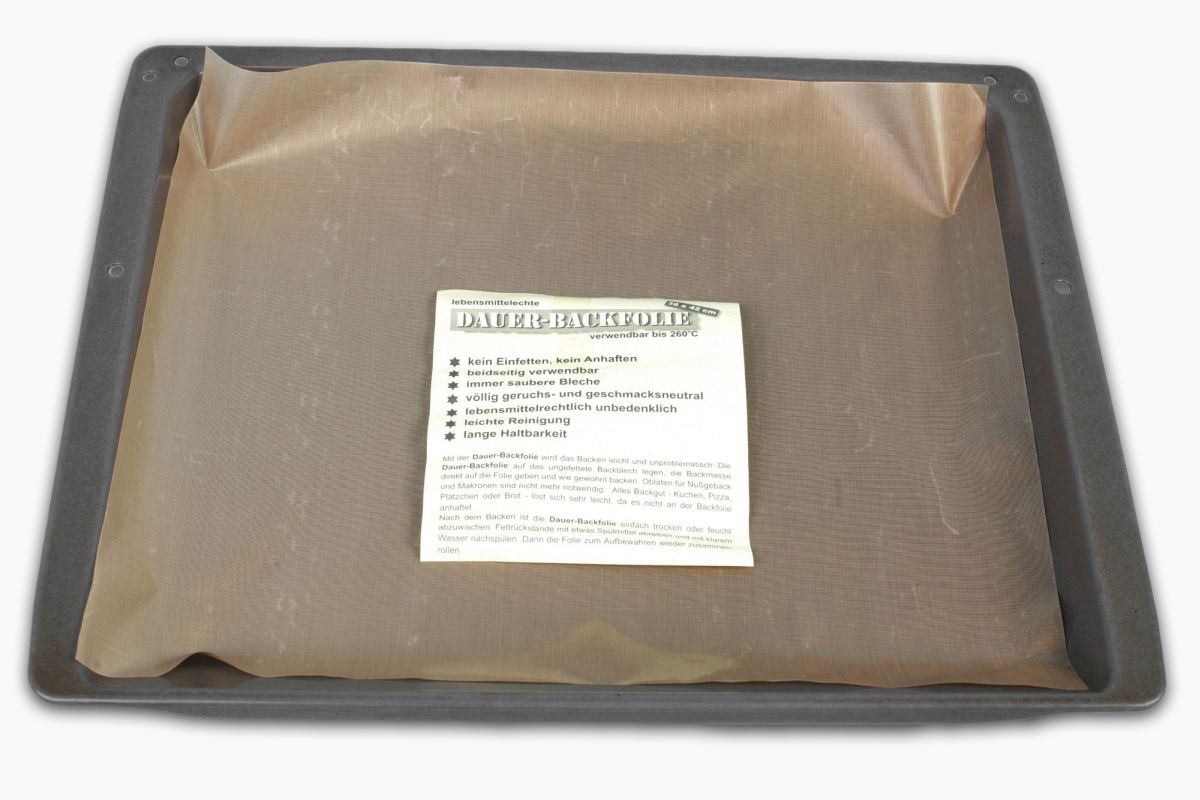 Dauerbackfolie Teflon 36x42 cm - Made in Germany- Backpapier aus Teflon bis 260°