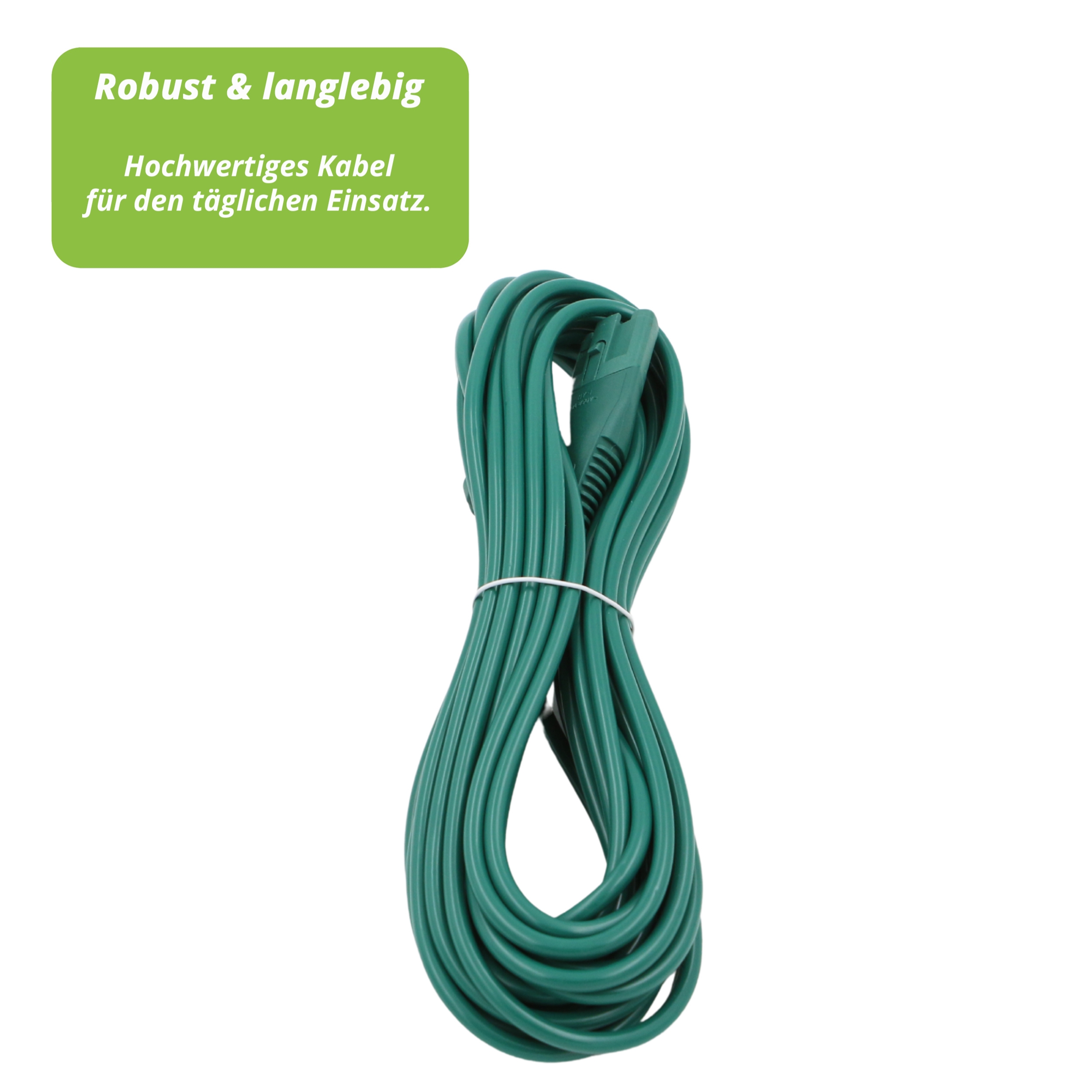 Extra Langes Kabel Stromkabel für Vorwerk Kobold VK 130, 131 - Länge 10m