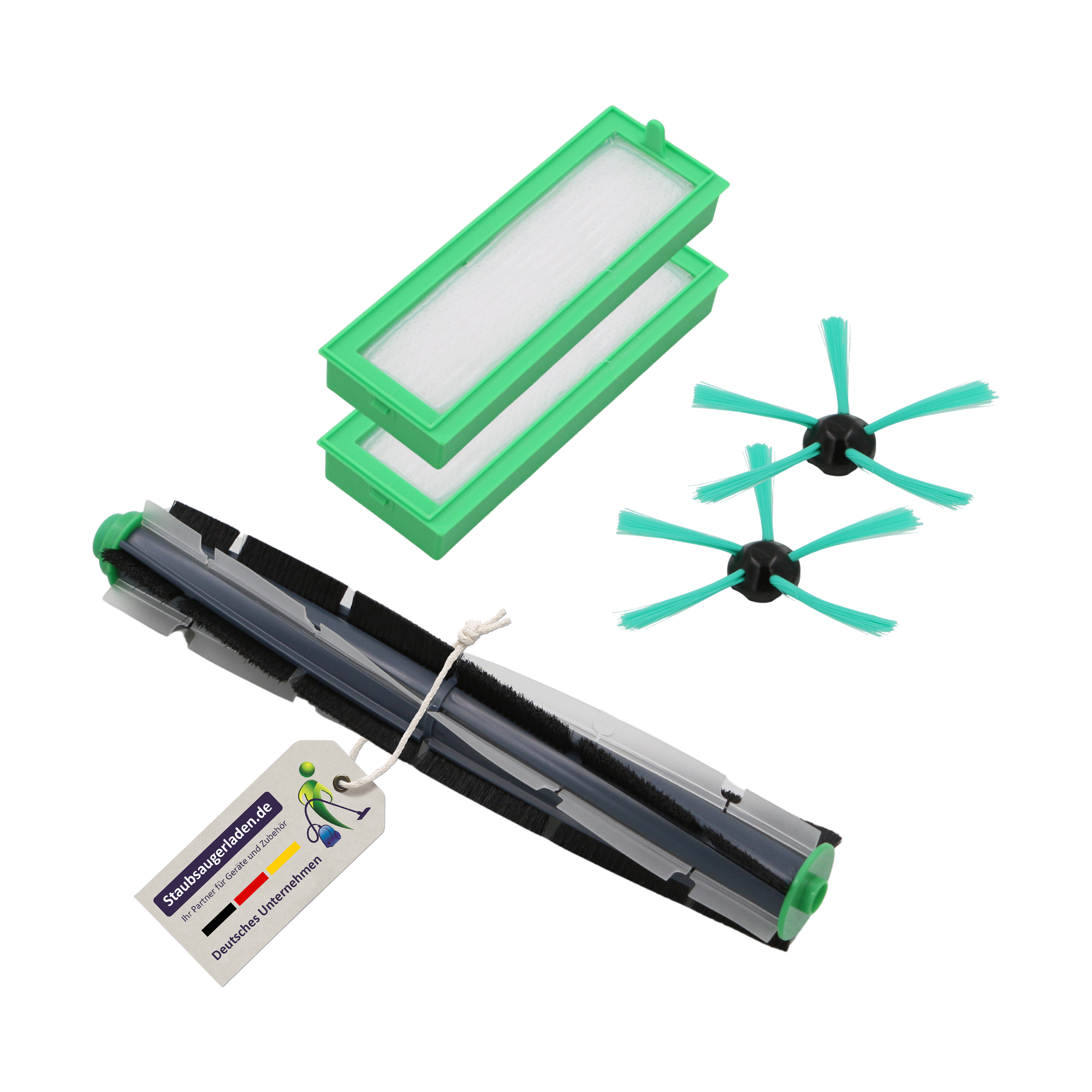 Bürste ( Walze, Rundbürste), 2 Filter + 2 Eckbürsten für Vorwerk VR 200, VR 300