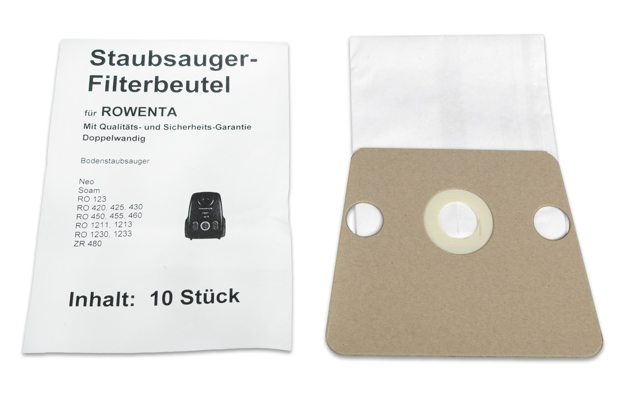 10 Staubsaugerbeutel Rowenta - Ersatz für Swirl R33 R 33 - ZR480