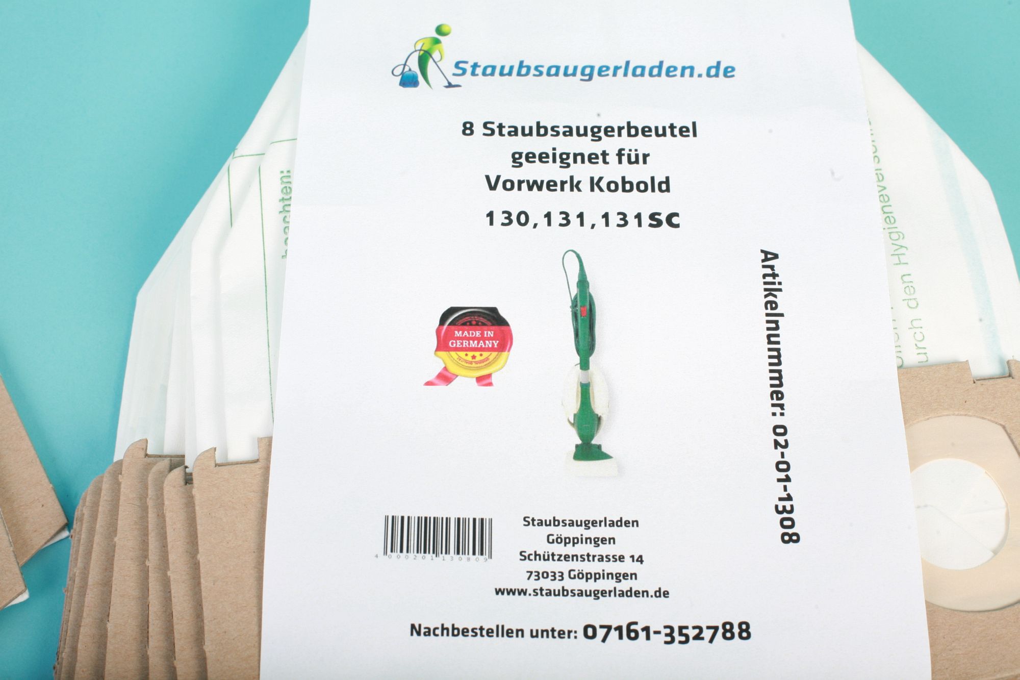 Sparset für Kobold 130, 131: Aktivfiltersystem, Aktivkohlefilter, Staubsaugerbeutel