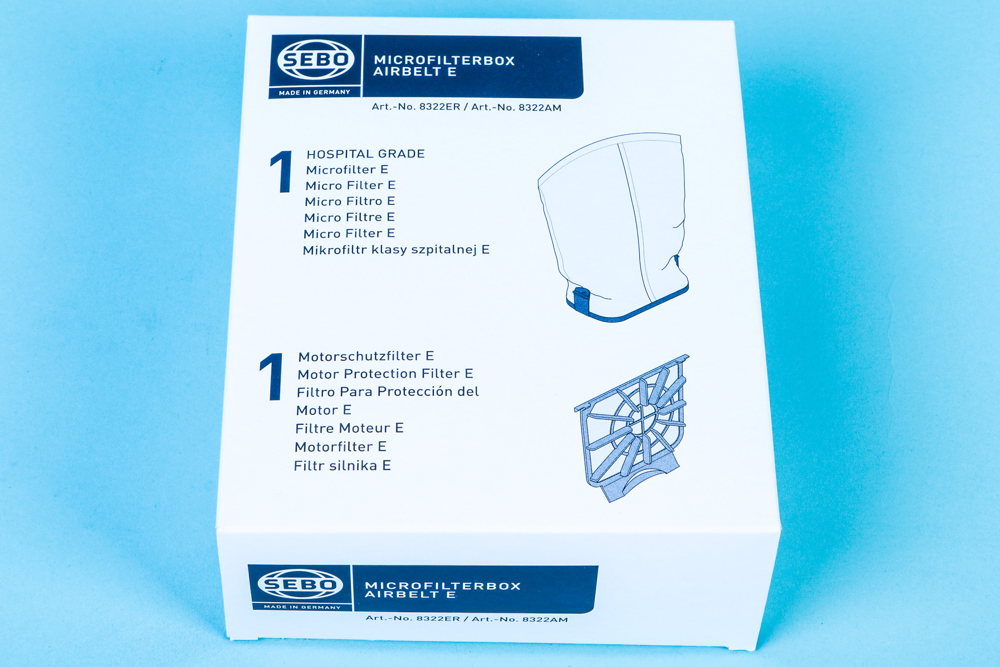 Microfilterbox für Sebo Airbelt E (alle Modelle)