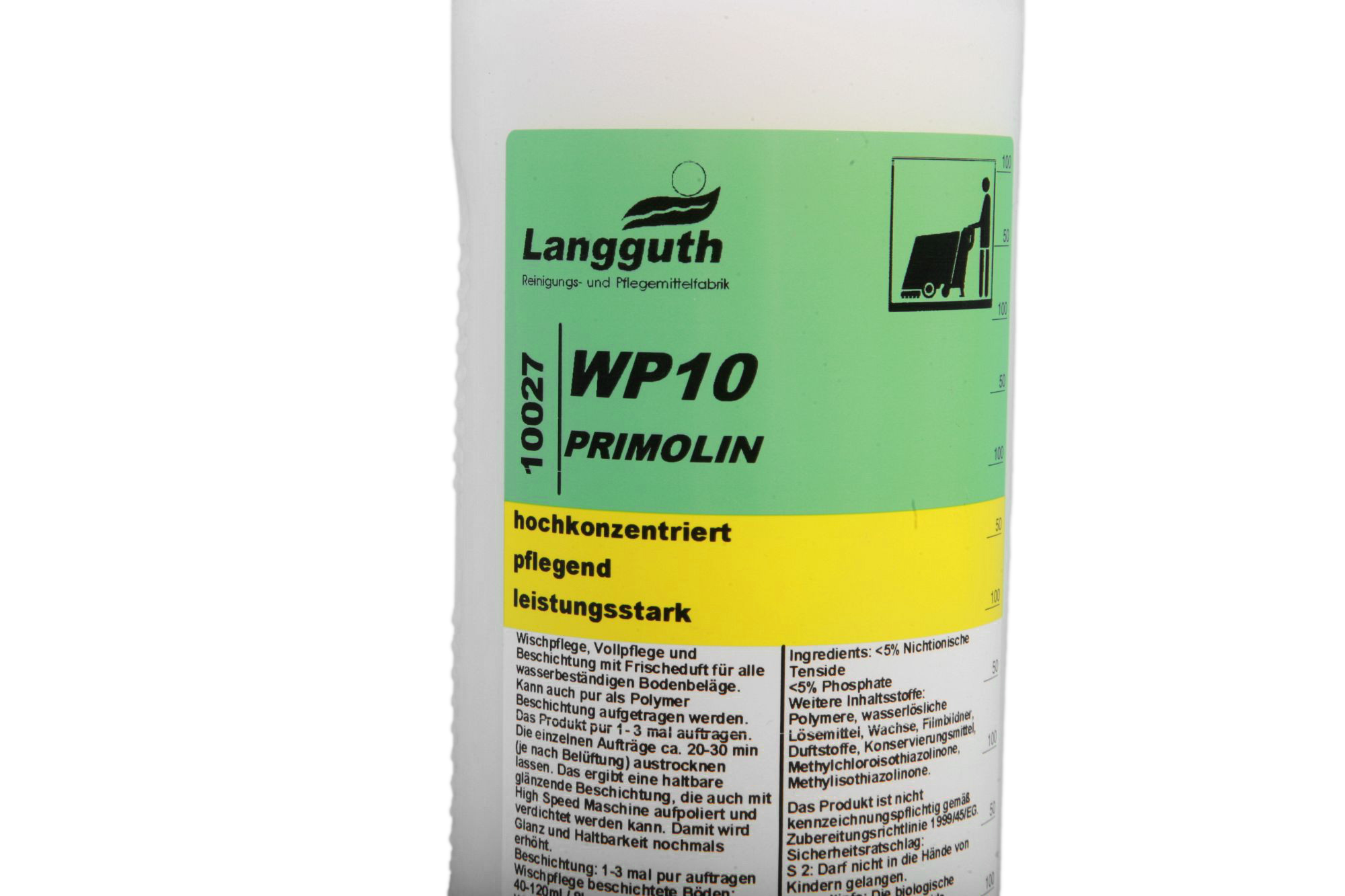 Wachsemulsion 1000ml Primolin Bohnerwachs Bohnermilch Wischpflege Vollpflege