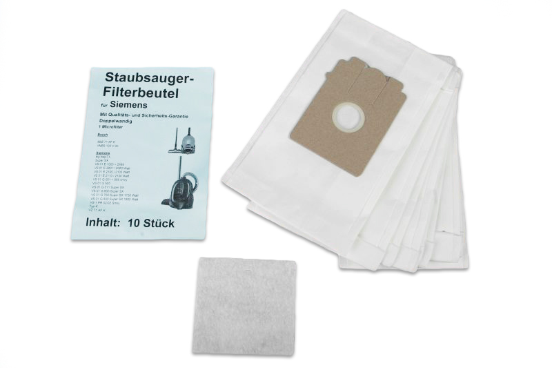10 Staubsaugerbeutel Siemens - Ersatz für Swirl S 70, Siemens Typ K