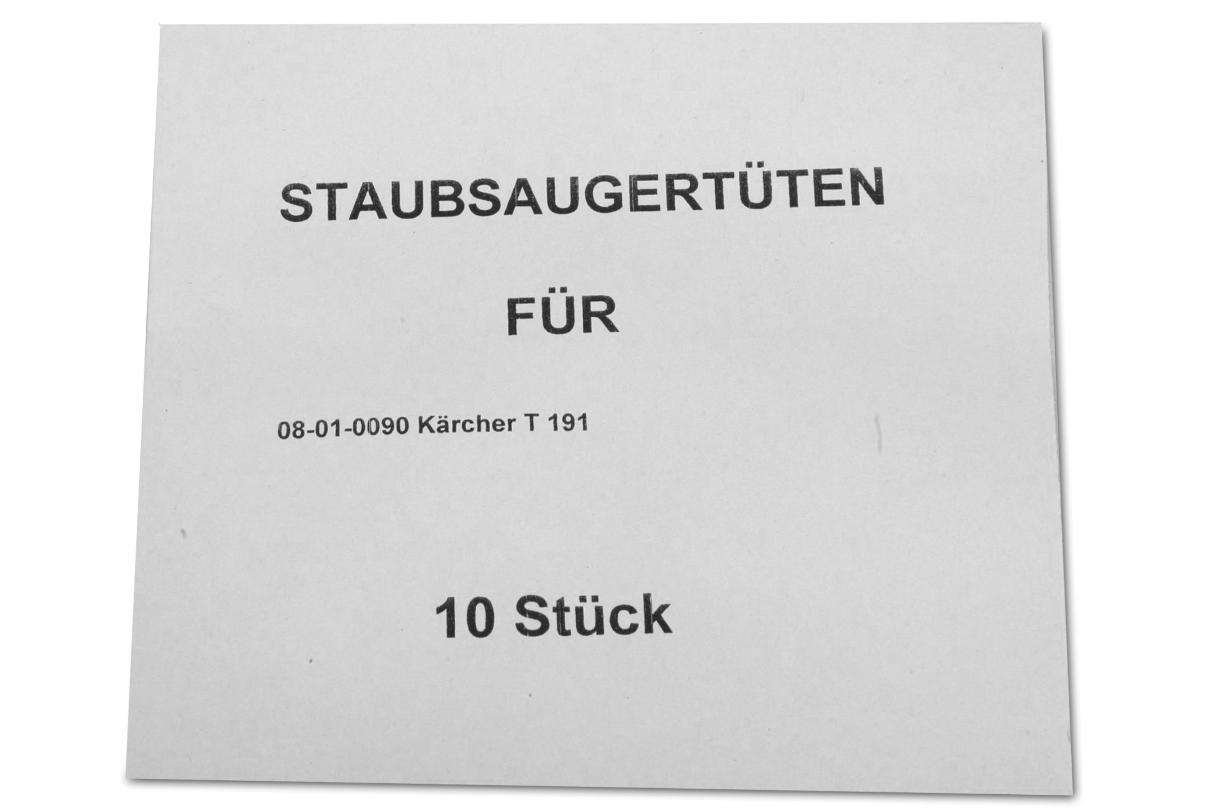10 hochwertige Staubsaugerbeutel passend für Kärcher T 191 - Made in Germany